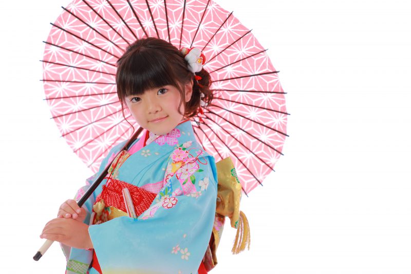 ７歳女の子傘